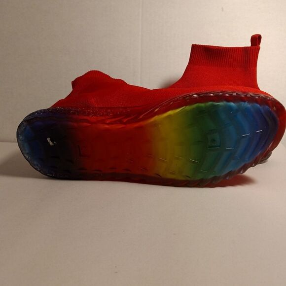 Cape Robbin Stylish Red Sock Sneakers Sz 10 - Picture 7 of 10